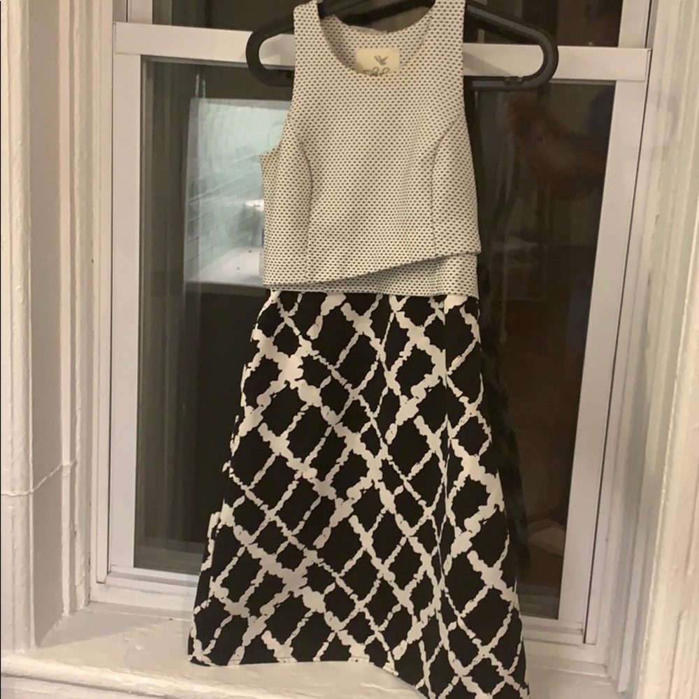 Tabitha black and white work dress